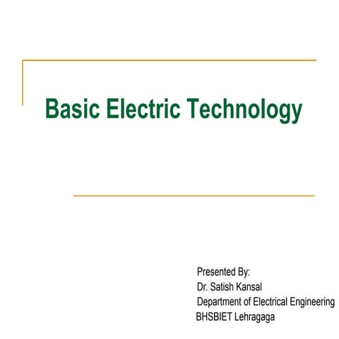 Basic electric technology