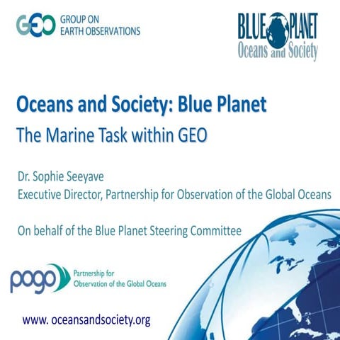 C0.3: Blue Planet Overview - Sophie Seeyave