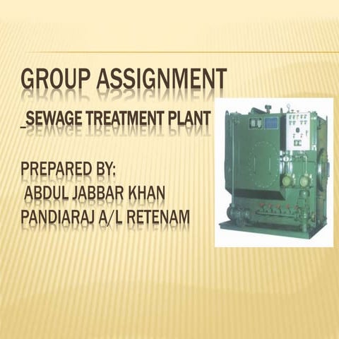 Sewage treatement plant