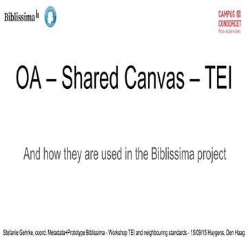 OA - Shared Canvas - TEI - Biblissima project
