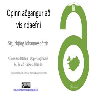 Opinn aðgangur að vísindaefni