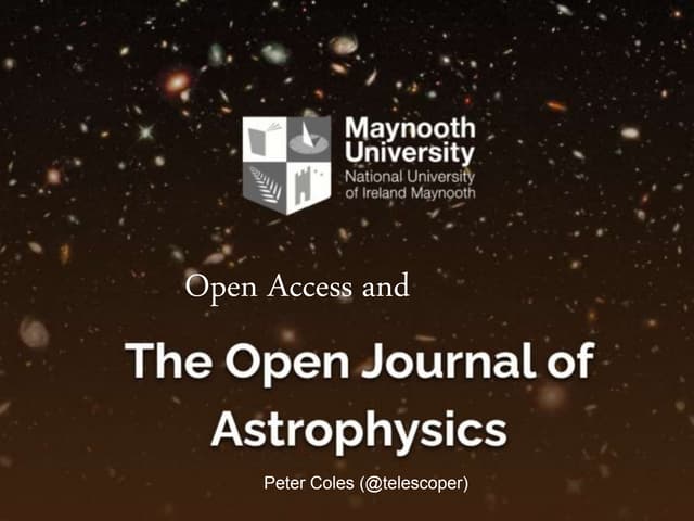 Open Access Publishing and the Open Journal of Astrophysics