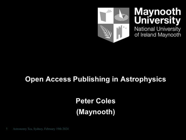 Open Access Publishing and the Open Journal of Astrophysics