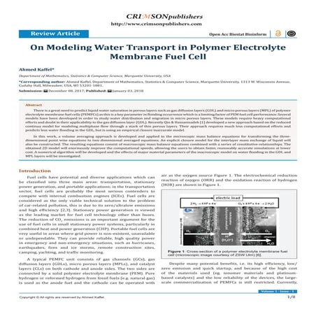 Dynamic modeling of an open cathode PEM fuel cell for automotive energy ...