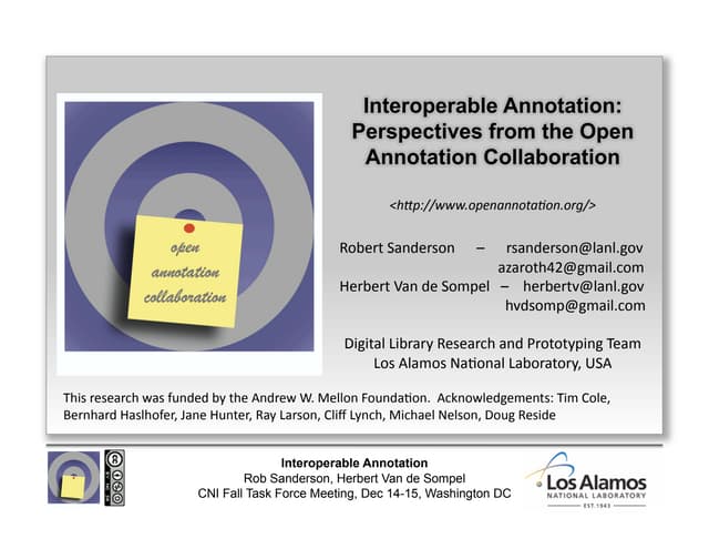 OAC Presentation at CNI 09 Fall Forum