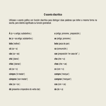 O acento diacrítico