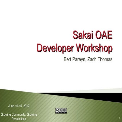OAE Developer Bootcamp