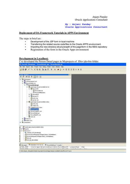 Oa framework tutorial_deployment_in_apps_environment