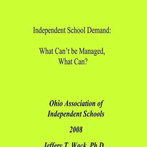 Ohio Assoc IS  5 Drivers of Ind School Demand