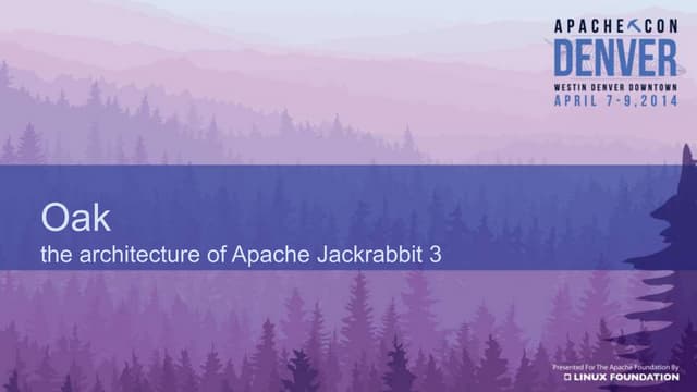 Oak, the architecture of Apache Jackrabbit 3