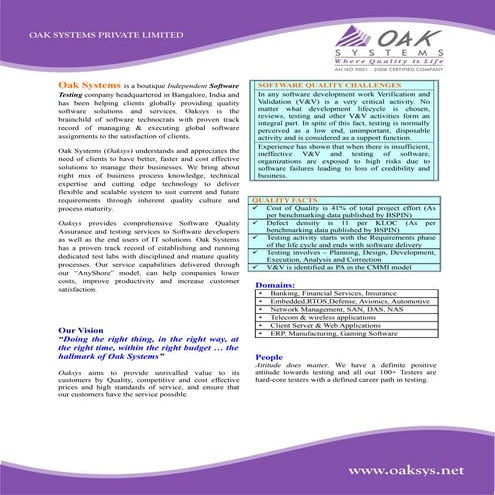 Oak testing profile2013