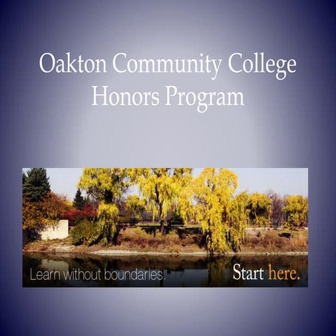 Oakton honors program_ppt