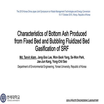 Characteristics of Bottom Ash Produced from Fixed Bed and Bubbling Fluidized ...
