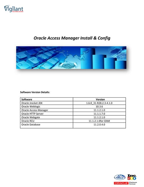 OAM Install & Config