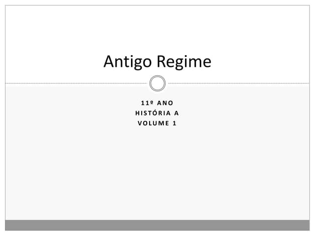 O Antigo Regime