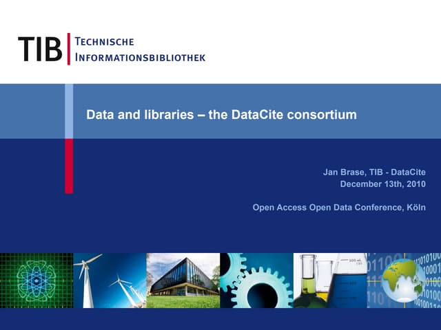 Jan Brase: Data and Libraries - the DataCite consortium