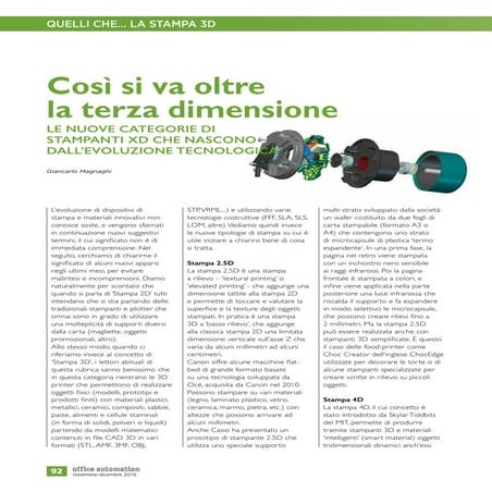 Così si va oltre la terza dimensione