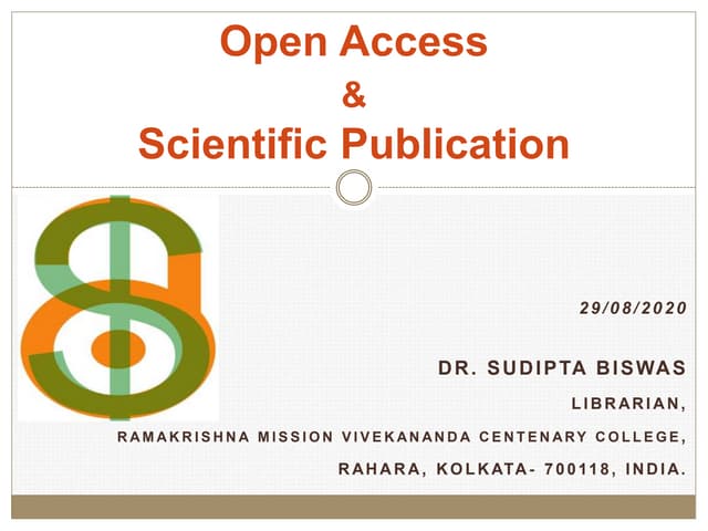Open Access & Scientific Publishing