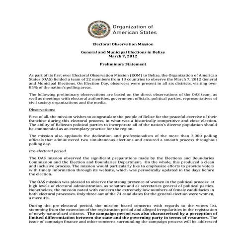 BOUNDARY REDISTRICTING BELIZE: Legal Framework 2004/2005 | DOCX