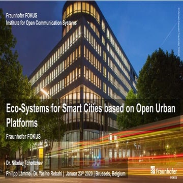 Eco-Systems for Smart Cities based on Open Urban Platforms
