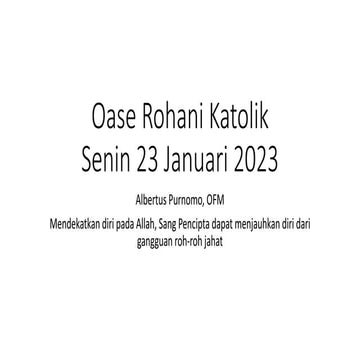 Oase Rohani Katolik 23 Januari 2023.pptx