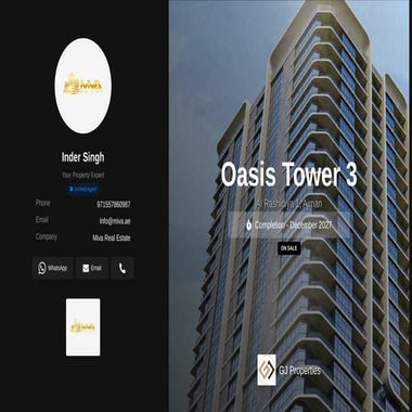 Oasis Tower 3 at Ajman – GJ Properties | Miva.ae