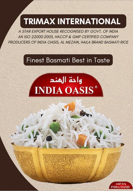 India oasis rice trimax international