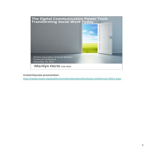 Digital Communication Power Tools: Speakers Notes version