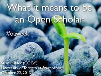 What it means to be an Open Scholar