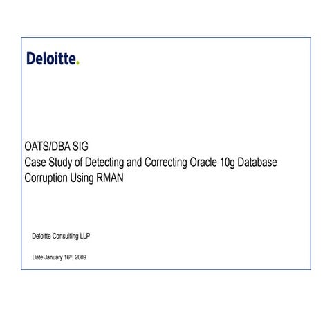 Oats Dba Sig Presentation Oc Db Corruption V1 0 Ppt Photo Inspiration