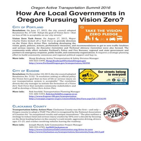 ATS-16: How Are Local Governments in Oregon Pursuing Vision Zero?