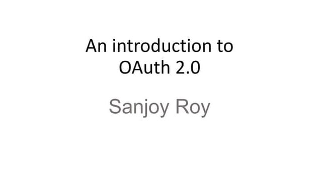 An introduction to OAuth 2