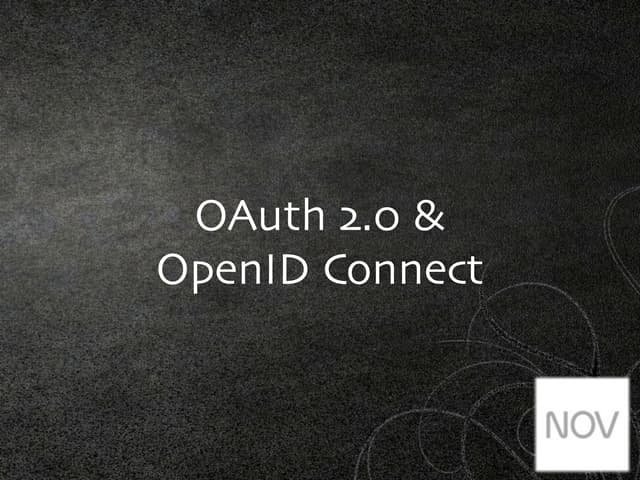 OAuth 2.0 & OpenID Connect @ OpenSource Conference 2011 Tokyo #osc11tk