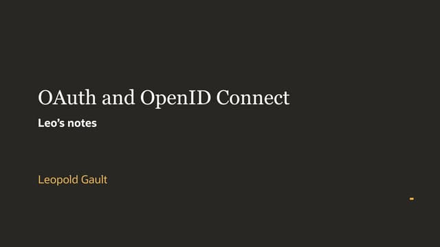 OAuth OpenID Connect