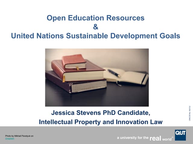Open to make a difference: Open Education and the United Nations Sustainable ...