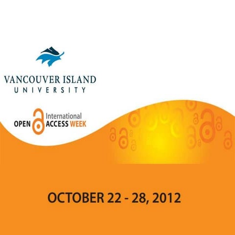 Open Access Week at Vancouver Island University 
