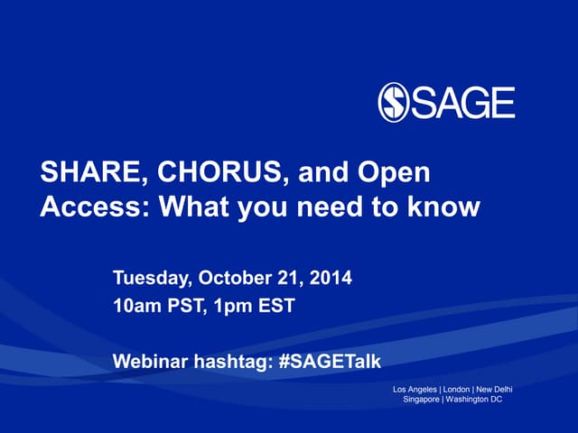 Open Access Week Webinar 2014