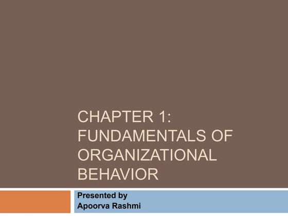 Ob 1 Ppt Pptx Organisational Behaviour Ob Pptx