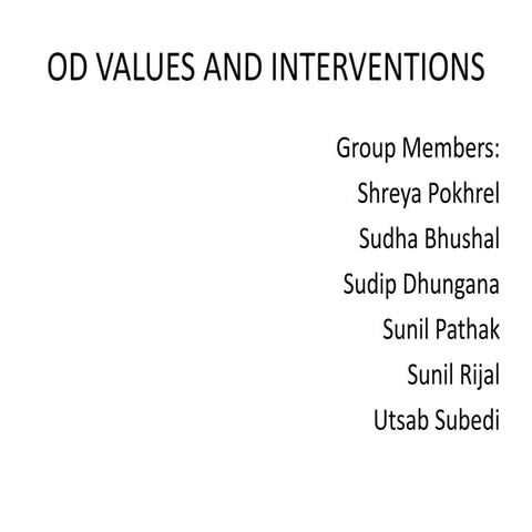 Organizational Development