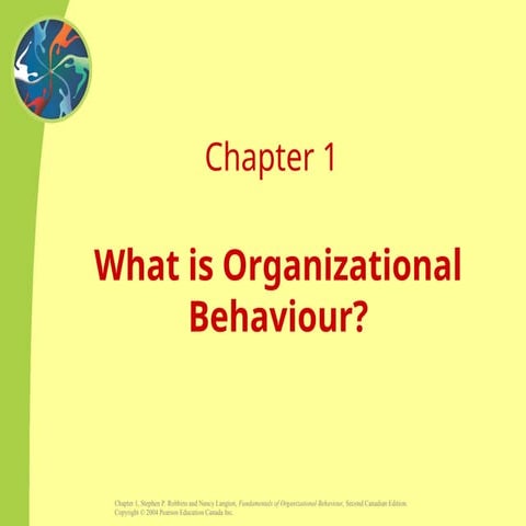 Organizational Behavior Chapter One Ppt