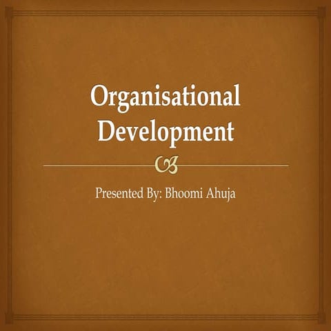 Organisational Development