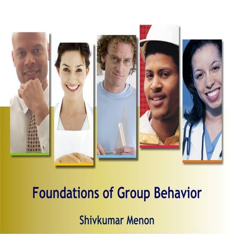 Ob i - foundations of group behavior-workteams-organizational stress