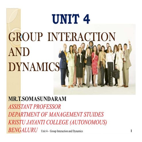 Organizational Behaviour - Group process