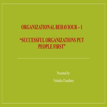 Organisational behaviour 1