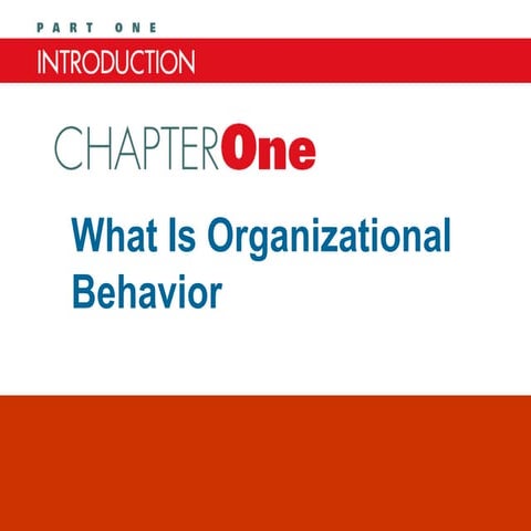 What Is Organizational Behavior