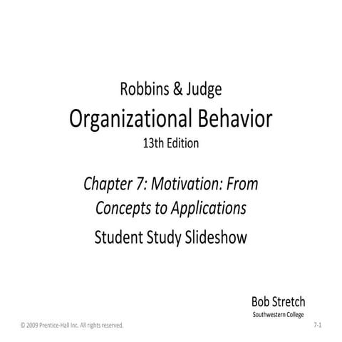 Organizational Behavior Lectures (Ob13 07)