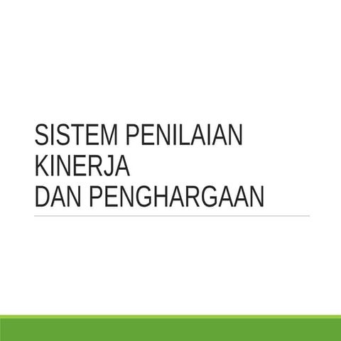 Ob2013   chapter 15 sietem penilaian kinerja dan penghargaan