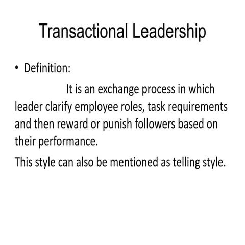Transnational Vs Transformational  Leadership