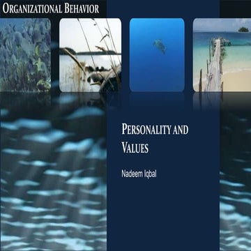 Organizational behaviour for personality