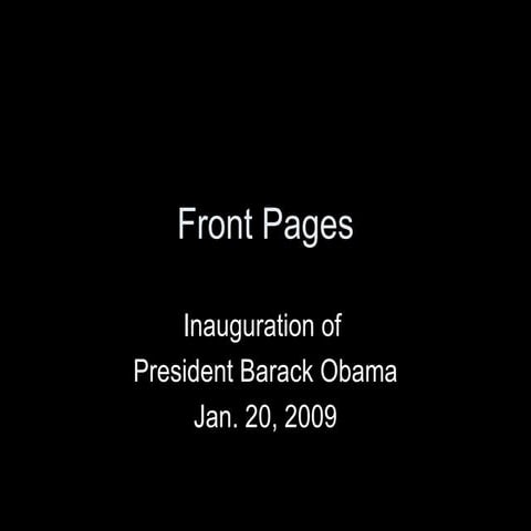 Obama Front Pages